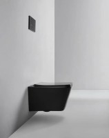 Унитаз подвесной BOND Cube F04-108 безободковый, с микролифтом, черный