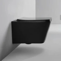 Унитаз подвесной BOND Cube F04-108 безободковый, с микролифтом, черный