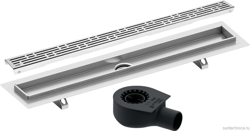 Душевой трап (лоток) TECE Drainline TECEdrainline 120 см с решеткой и сифоном