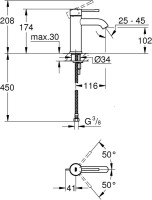 Смеситель для раковины Grohe Essence New 23590001 Смеситель для раковины Grohe Essence New 23590001