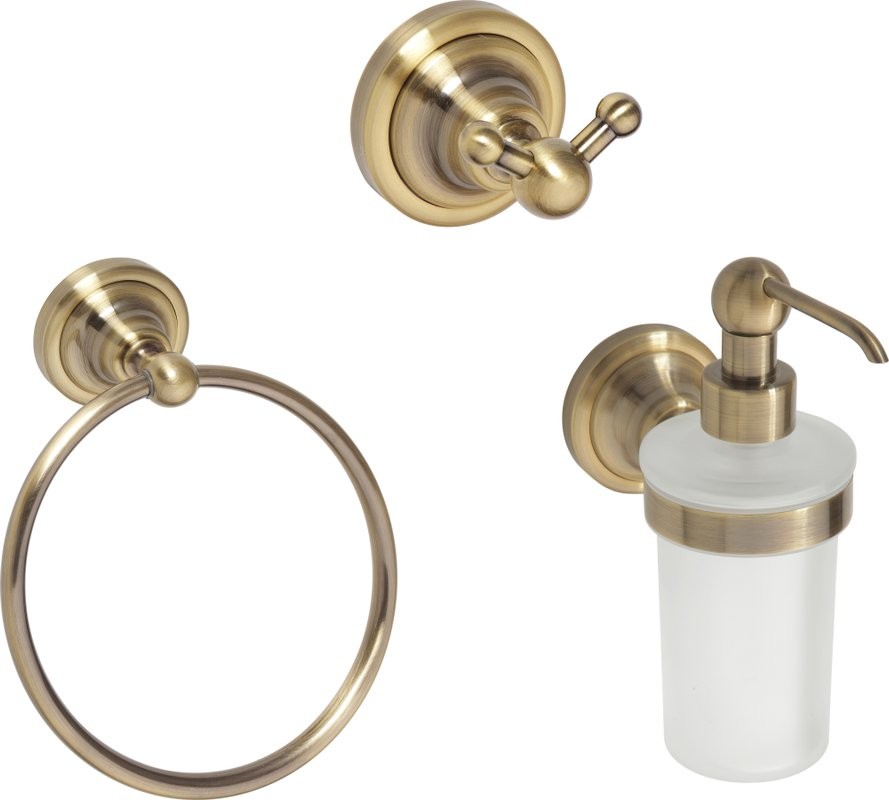 Набор Дозатор Bemeta Retro 144109017 бронза + Полотенцедержатель + Крючок