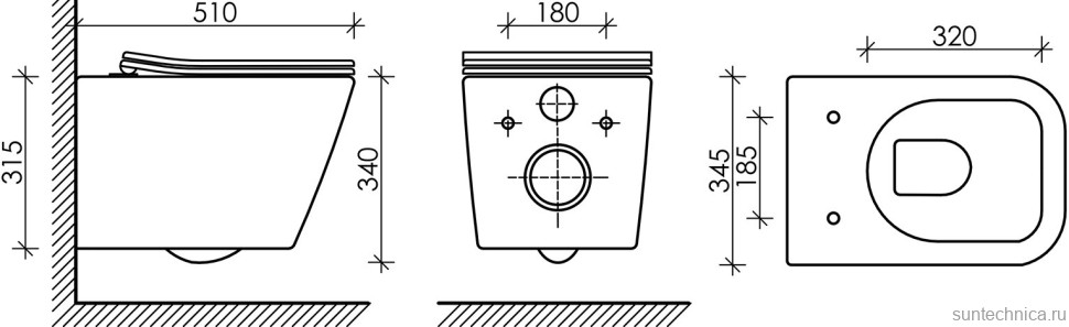 Унитаз подвесной Ceramicanova Metric CN3007MB