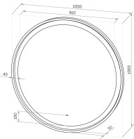 Зеркало круглое Art&Max Napoli AM-Nap-1000-DS-F-Grey 100х100 серое матовое, с LED-подсветкой, 6000k