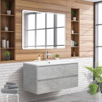 Мебель для ванной комнаты BelBagno Albano-Cer 105 подвесная, cemento verona grigio