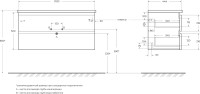 Мебель для ванной комнаты BelBagno Albano-Cer 105 подвесная, cemento verona grigio