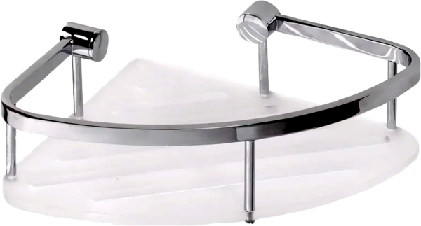 Полка Bemeta Cytro 146208376 для душа, угловая, белый акрил