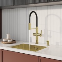 Смеситель для кухни IDDIS Ikon IKNMGFFi05 с гибким изливом, матовое золото