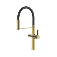 Смеситель для кухни IDDIS Ikon IKNMGFFi05 с гибким изливом, матовое золото