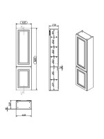 Шкаф-пенал для ванной Caprigo Wales 40 L светлый орех Шкаф-пенал для ванной Caprigo Wales 40 L светлый орех