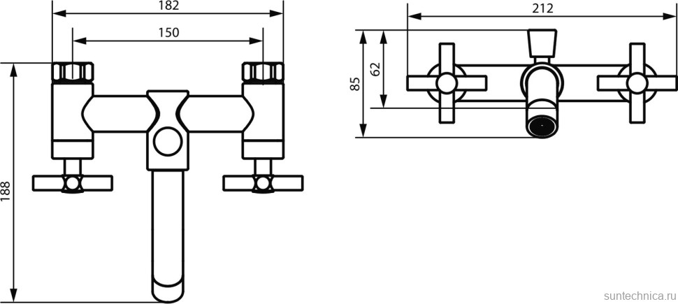 Смеситель для ванны с душем Damixa RedBlu Neo Classic 241000000