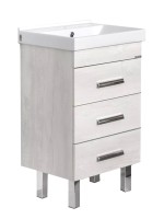 Тумба с раковиной Comforty Никосия 50Н напольная, белый дуб