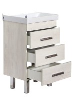 Тумба с раковиной Comforty Никосия 50Н напольная, белый дуб