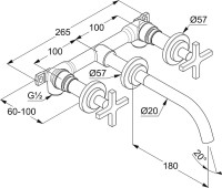 Смеситель для раковины Kludi Nova Fonte Classic 201440520 С ВНУТРЕННЕЙ ЧАСТЬЮ Смеситель для раковины Kludi Nova Fonte Classic 201440520 С ВНУТРЕННЕЙ ЧАСТЬЮ