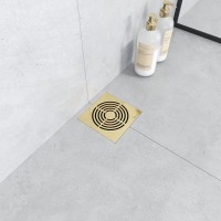 Душевой трап Boheme Smart Design 15x15 см, золото