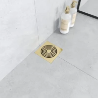 Душевой трап Boheme Smart Design 15x15 см, золото