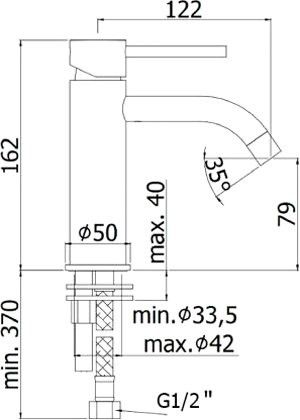 Смеситель для раковины Paffoni Light LIG071BO белый