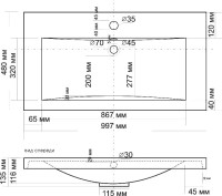 Мебель для ванной комнаты Art&Max Family-M 100, напольная, Harbor Golden