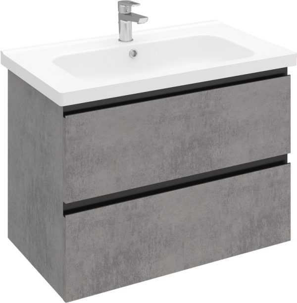 Тумба под раковину Laparet Electra 80 подвесная, хромикс серебро