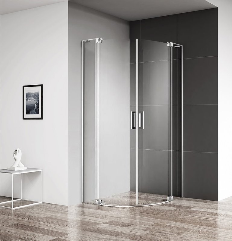 Душевой уголок Cezares Slider R 2 80/90 C Cr профиль хром, стекло прозрачное