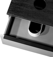 Мебель для ванной комнаты Runo Орлеан 70 серая, черная, раковина Cuatro 50