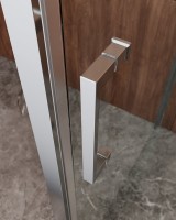 Душевой уголок Cezares Molveno AH-12 160х80 см, профиль хром, стекло прозрачное