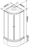 Душевая кабина Parly Classic Эконом ECM921 90x215, с поддоном