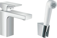 Смеситель для раковины Hansgrohe Vernis Shape 71216000 с гигиеническим душем, хром