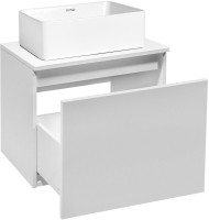 Мебель для ванной комнаты Runo Бари 50 белая, раковина Duo 40