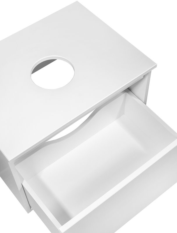 Мебель для ванной комнаты Runo Бари 50 белая, раковина Duo 40