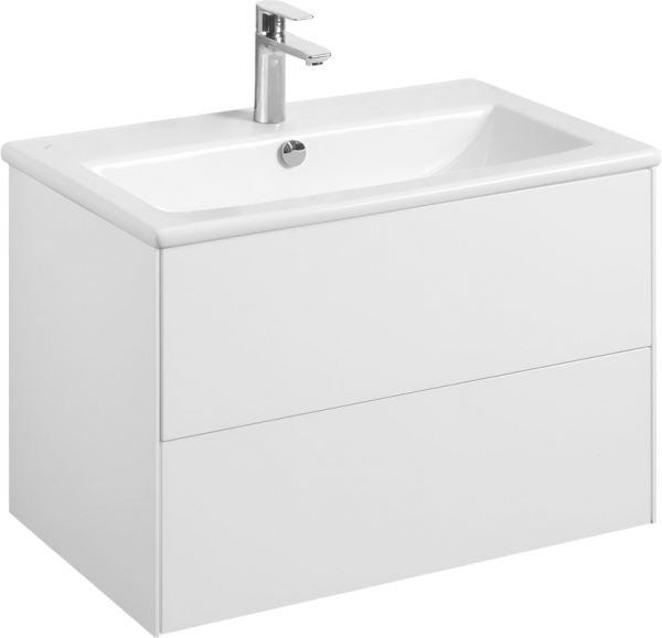 Тумба под раковину AQUATON Сохо 75 подвесная, белая глянцевая