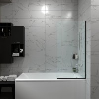 Шторка на ванну Triton Статик Блэк 70х140 профиль матовый черный