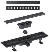 Душевой трап Good Door ТЛ00037 33,5x4,9 см, черный