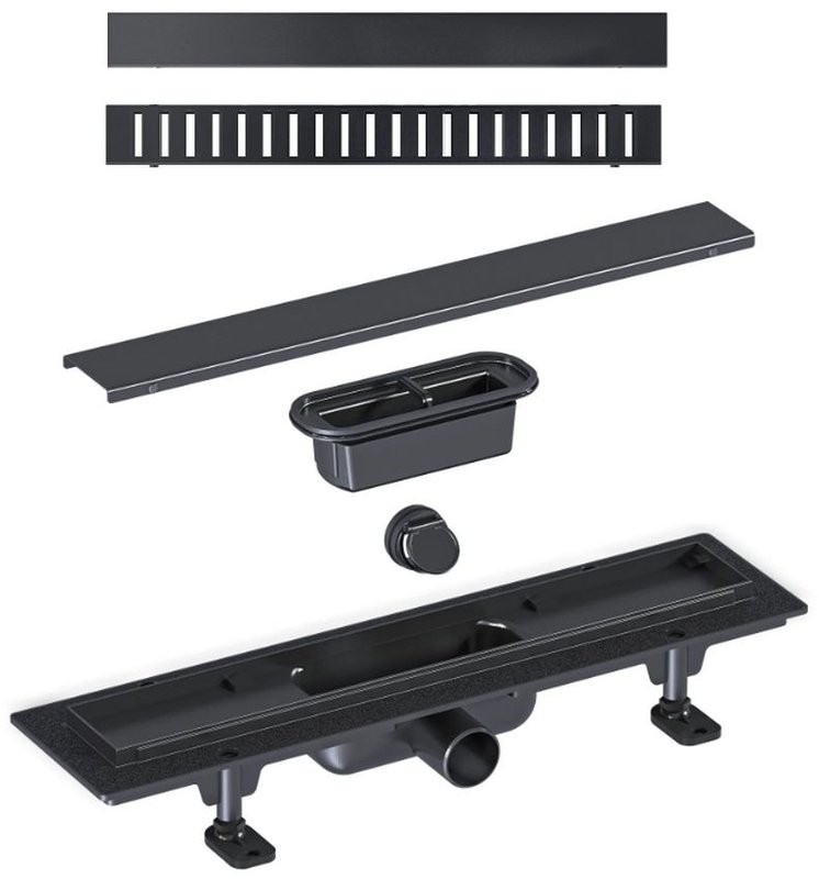 Душевой трап Good Door ТЛ00037 33,5x4,9 см, черный