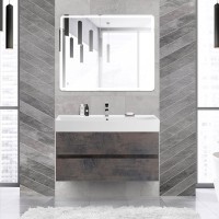 Мебель для ванной комнаты Cezares Molveno 46 100 ossido, с раковиной Cezares CZR-MIL-100-LVB
