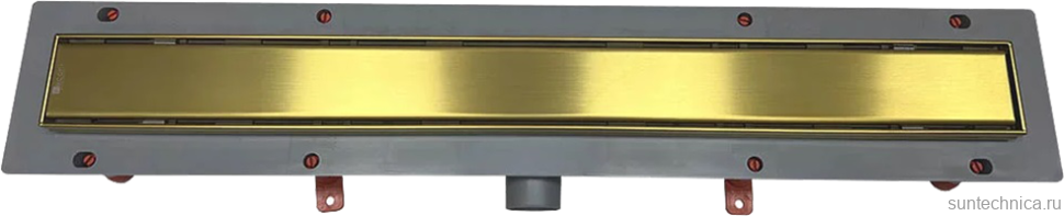 Душевой трап (лоток) Veconi Klasik Gold 550 брашированное золото