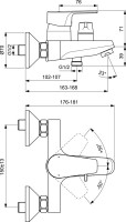 Смеситель для ванны с душем Ideal Standard Cerafine D BC494AA