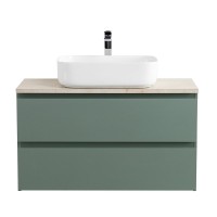 Тумба под раковину со столешницей BelBagno Kraft 80 подвесная, матовая еловая, столешница kep-80-mco