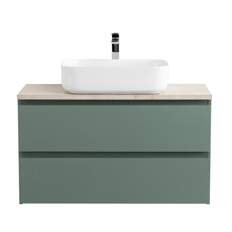 Тумба под раковину со столешницей BelBagno Kraft 80 подвесная, матовая еловая, столешница kep-80-mco