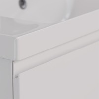 Тумба с раковиной Lemark Veon mini 90 белая глянцевая, 1 ящик