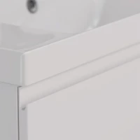 Тумба с раковиной Lemark Veon mini 90 белая глянцевая, 1 ящик