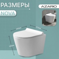 Унитаз подвесной безободковый Azario AZ-2217