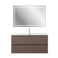 Мебель для ванной комнаты BelBagno Uno 120 подвесная, 2 ящика, матовая бежевая