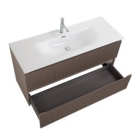 Мебель для ванной комнаты BelBagno Uno 120 подвесная, 2 ящика, матовая бежевая