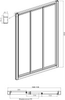 Душевой уголок Ambassador Forsa 17021102NX-80NX 110х80 см
