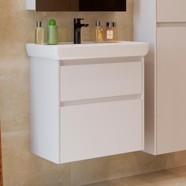 Тумба под раковину Lemark Combi 60 белая глянцевая