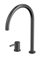 Смеситель для раковины WHITECROSS Y1214AT с изливом Y1203AT, антрацит