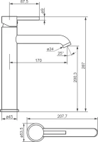 Смеситель для раковины Damixa Scandinavian Pure 360250000 хром Смеситель для раковины Damixa Scandinavian Pure 360250000 хром