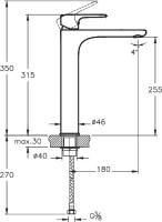 Смеситель для раковины VitrA Root Round A42707EXP хром