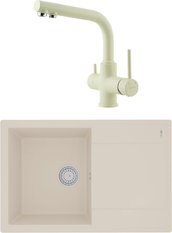 Комплект Мойка Lemark Imandra 760 9910030 шампань + Смеситель Comfort LM3061PSH шампань
