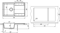 Комплект Мойка Lemark Imandra 760 9910030 шампань + Смеситель Comfort LM3061PSH шампань